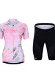 HOLOKOLO Cycling short sleeve jersey and shorts - BLOSSOM LADY - multicolour/pink