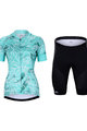 HOLOKOLO Cycling short sleeve jersey and shorts - BLOSSOM LADY - light green/multicolour