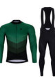 HOLOKOLO Cycling long sleeve jersey and bibtights - NEW NEUTRAL SUMMER - green/black