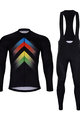 HOLOKOLO Cycling long sleeve jersey and bibtights - HYPER SUMMER - black/rainbow