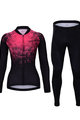 HOLOKOLO Cycling long sleeve jersey and bibtights - FROSTED LADY SMR - black/pink