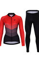 HOLOKOLO Cycling long sleeve jersey and bibtights - NEW NEUTRAL LADY SMR - red/black