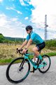 HOLOKOLO Cycling short sleeve jersey and shorts - DAYBREAK LADY - black/light blue/green