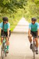 HOLOKOLO Cycling short sleeve jersey and shorts - DAYBREAK LADY - black/light blue/green