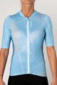 HOLOKOLO Cycling short sleeve jersey - SPARKLE LADY - light blue