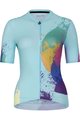 HOLOKOLO Cycling short sleeve jersey and shorts - SURPRISED ELITE LADY - light blue/black