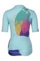 HOLOKOLO Cycling short sleeve jersey and shorts - SURPRISED ELITE LADY - light blue/black