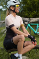 HOLOKOLO Cycling short sleeve jersey and shorts - ENJOYABLE ELITE LADY - orange/black