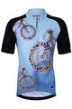 HOLOKOLO Cycling short sleeve jersey and shorts - BIKERS KIDS - blue/black/white