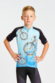 HOLOKOLO Cycling short sleeve jersey - BIKERS KIDS - blue/black