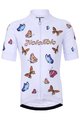 HOLOKOLO Cycling short sleeve jersey and shorts - BUTTERFLIES KIDS - white/black