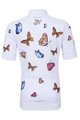 HOLOKOLO Cycling short sleeve jersey and shorts - BUTTERFLIES KIDS - white/black