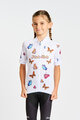HOLOKOLO Cycling short sleeve jersey - BUTTERFLIES KIDS - white/multicolour
