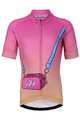 HOLOKOLO Cycling short sleeve jersey and shorts - CANDYBAG KIDS - black/yellow/pink