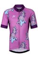 HOLOKOLO Cycling short sleeve jersey and shorts - UNICORNS KIDS - pink/black