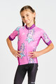 HOLOKOLO Cycling short sleeve jersey - UNICORNS KIDS - pink/multicolour