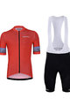 HOLOKOLO Cycling short sleeve jersey and shorts - RAINBOW - red/black