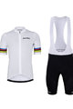 HOLOKOLO Cycling short sleeve jersey and shorts - RAINBOW - white/black