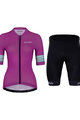 HOLOKOLO Cycling short sleeve jersey and shorts - RAINBOW LADY - black/pink