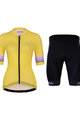 HOLOKOLO Cycling short sleeve jersey and shorts - RAINBOW LADY - yellow/black