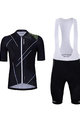 HOLOKOLO Cycling short sleeve jersey and shorts - SPARKLE - black