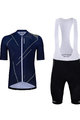 HOLOKOLO Cycling short sleeve jersey and shorts - SPARKLE - black/blue