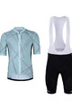 HOLOKOLO Cycling short sleeve jersey and shorts - SPARKLE - light green/black