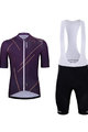 HOLOKOLO Cycling short sleeve jersey and shorts - SPARKLE - purple/black