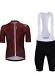 HOLOKOLO Cycling short sleeve jersey and shorts - SPARKLE - bordeaux/black