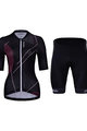 HOLOKOLO Cycling short sleeve jersey and shorts - SPARKLE LADY - black