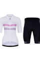 HOLOKOLO Cycling short sleeve jersey and shorts - SPORTY LADY - black/white/pink