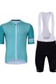 HOLOKOLO Cycling short sleeve jersey and shorts - FRESH ELITE - light blue/black
