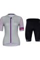 HOLOKOLO Cycling short sleeve jersey and shorts - KIND ELITE LADY - grey/black