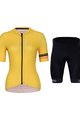 HOLOKOLO Cycling short sleeve jersey and shorts - JOLLY ELITE LADY - yellow/black