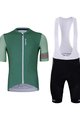 HOLOKOLO Cycling short sleeve jersey and shorts - KIND ELITE - green/black