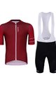 HOLOKOLO Cycling short sleeve jersey and shorts - HAPPY ELITE - red/black