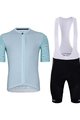 HOLOKOLO Cycling short sleeve jersey and shorts - DELICATE ELITE - light blue/black