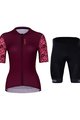 HOLOKOLO Cycling short sleeve jersey and shorts - GLORIOUS ELITE LADY - black/purple/pink