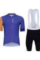HOLOKOLO Cycling short sleeve jersey and shorts - GREAT ELITE - blue/black/orange