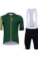 HOLOKOLO Cycling short sleeve jersey and shorts - LUCKY ELITE - black/green