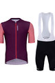 HOLOKOLO Cycling short sleeve jersey and shorts - ENJOYABLE ELITE - black/pink/purple