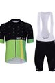 HOLOKOLO Cycling short sleeve jersey and shorts - OPTIMISTIC ELITE - black/green