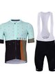 HOLOKOLO Cycling short sleeve jersey and shorts - GRATEFUL ELITE - black/light blue