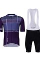 HOLOKOLO Cycling short sleeve jersey and shorts - EUPHORIC ELITE - black/purple