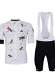 HOLOKOLO Cycling short sleeve jersey and shorts - ALIVE ELITE - black/white
