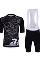 HOLOKOLO Cycling short sleeve jersey and shorts - CRAZY ELITE - black/white