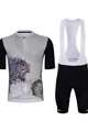 HOLOKOLO Cycling short sleeve jersey and shorts - AMAZING ELITE - grey/white/black