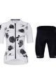 HOLOKOLO Cycling short sleeve jersey and shorts - CALM ELITE LADY - white/black/grey