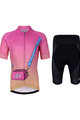 HOLOKOLO Cycling short sleeve jersey and shorts - CANDYBAG KIDS - black/yellow/pink