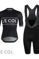 LE COL Cycling short sleeve jersey and shorts - LE COLSPORT LOGO + S - black